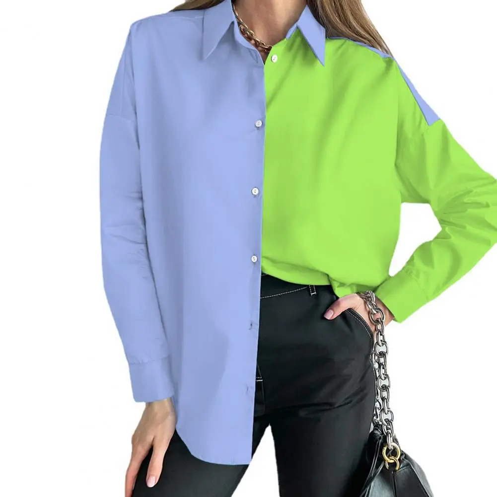 Blouses Women Tops 2022 Turn-Down Collar Long Sleeve Single Breasted Spring Autumn Patchwork Color Casual Shirt Women Clothing
Blouses Women Tops 2022 Turn-Down Collar Long Sleeve Single Breasted Spring Autumn Patchwork Color Casual Shirt Women Clothing