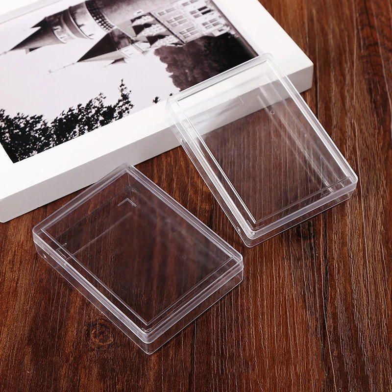 

1 шт., прозрачные пластиковые коробки для хранения игральных карт, 10 х7 см