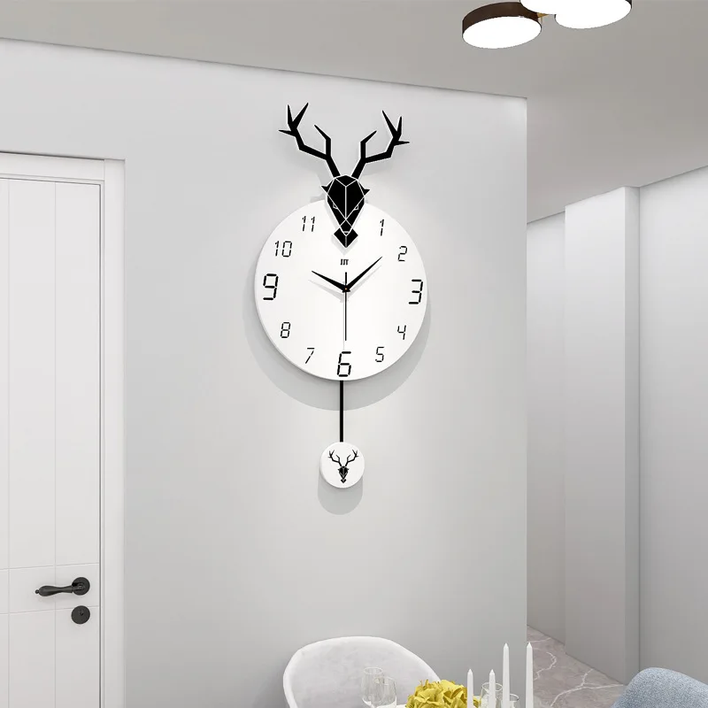 Deer Head Wall Clock Nordic European Modern Household Personality Creative Contracted Sitting Room Adornment Clock Watch
Deer Head Wall Clock Nordic European Modern Household Personality Creative Contracted Sitting Room Adornment Clock Watch