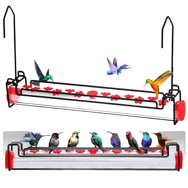 Hanging Metal Bird Feeder 2 In 1 Transparent Pipe Birds Feeding Tray 12 Feeding Ports Hummingbird Feeder Dispenser Accessories
Hanging Metal Bird Feeder 2 In 1 Transparent Pipe Birds Feeding Tray 12 Feeding Ports Hummingbird Feeder Dispenser Accessories