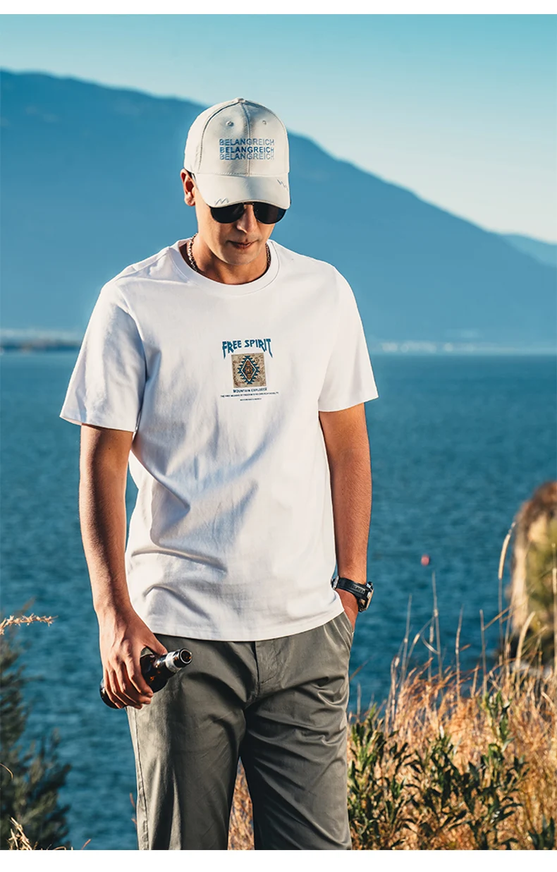 2616 летняя простая вышивка 230 г Хлопковая мужская футболка с коротким рукавом с принтом
2616 летняя простая вышивка 230 г Хлопковая мужская футболка с коротким рукавом с принтом