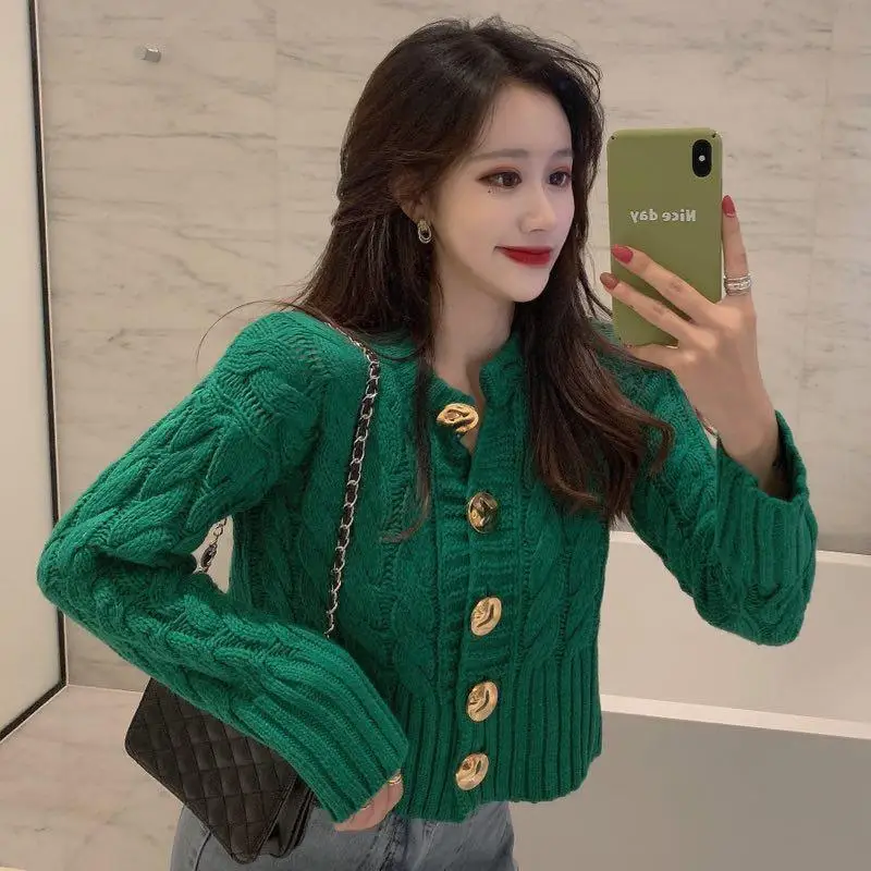 Woman Fashion Sweaters Coat Autumn Female Long Sleeve Knitted Cardigan Ladies Solid Color Single Breasted Jackets Outerwear G305
Woman Fashion Sweaters Coat Autumn Female Long Sleeve Knitted Cardigan Ladies Solid Color Single Breasted Jackets Outerwear G305