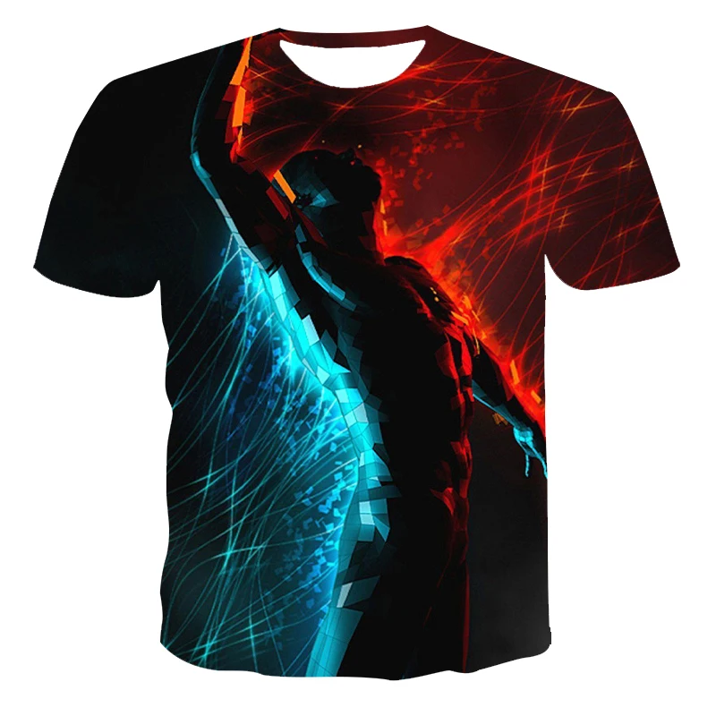 Модная Летняя мужская футболка, новинка, Мужская футболка с 3D принтом животных, дышащая уличная одежда, мужская футболка с принтом 
Модная Летняя мужская футболка, новинка, Мужская футболка с 3D принтом животных, дышащая уличная одежда, мужская футболка с принтом