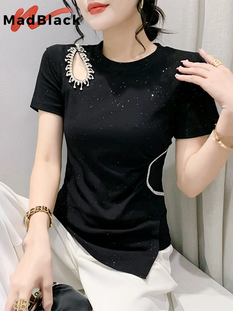 Женская хлопковая Футболка с круглым вырезом, с коротким рукавом
Женская хлопковая Футболка с круглым вырезом, с коротким рукавом