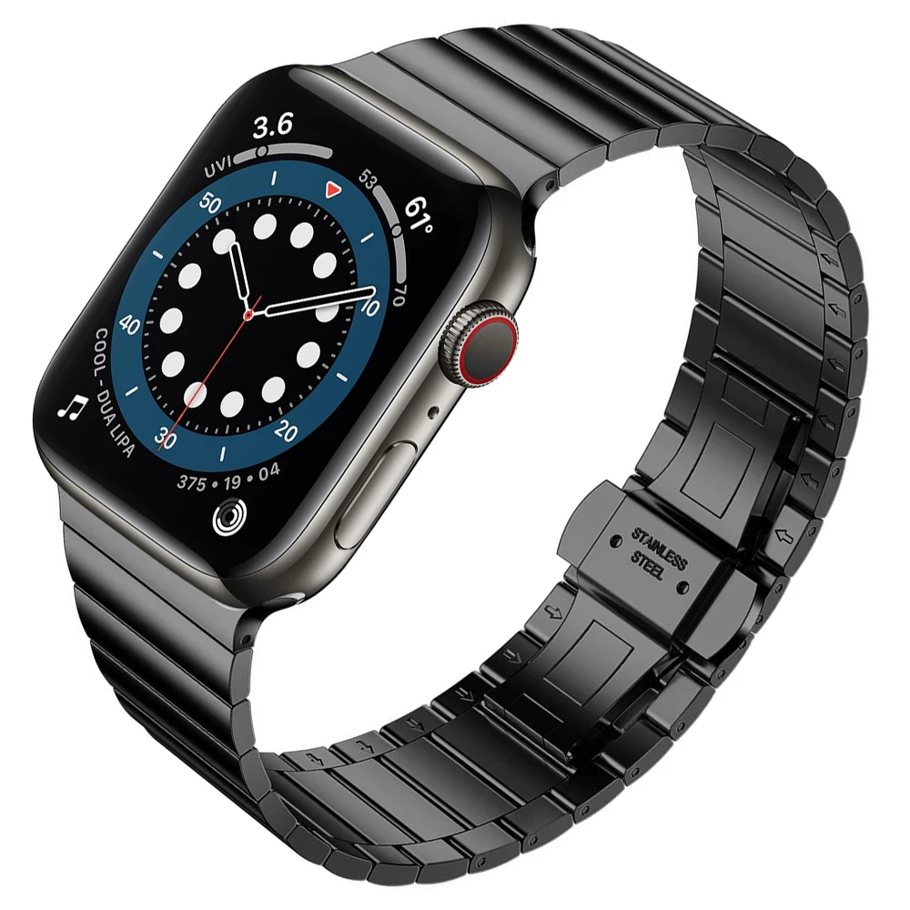 Link bracelet strap for Apple watch band 45mm 44mm 41mm 40mm Series 7 6 5 4 SE Stainless steel bracelet for iwatch 3 2 42mm 38mm
Link bracelet strap for Apple watch band 45mm 44mm 41mm 40mm Series 7 6 5 4 SE Stainless steel bracelet for iwatch 3 2 42mm 38mm
