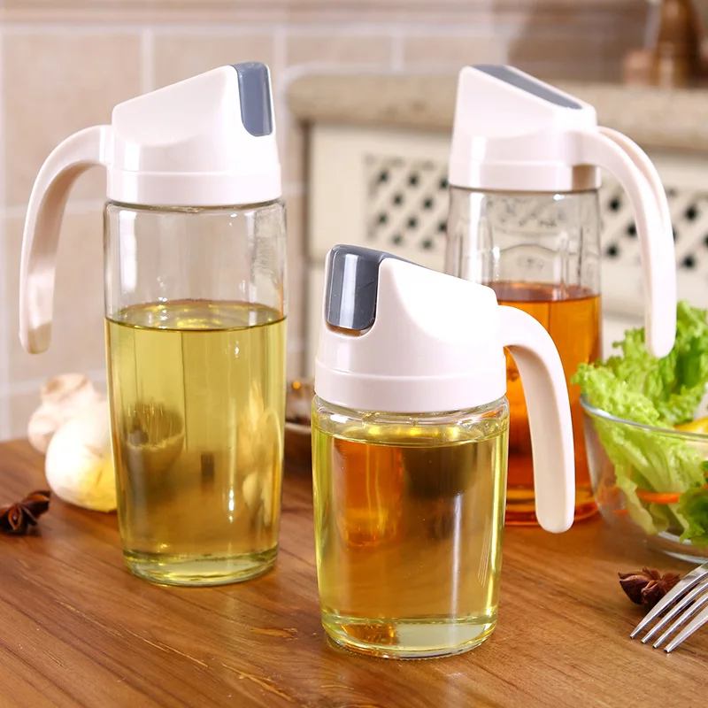 600/630ML Kitchen Glass Oil Bottle Dispenser Automatic Opening Closing Bottles for Oil And Vinegar Olive Oil Container
600/630ML Kitchen Glass Oil Bottle Dispenser Automatic Opening Closing Bottles for Oil And Vinegar Olive Oil Container