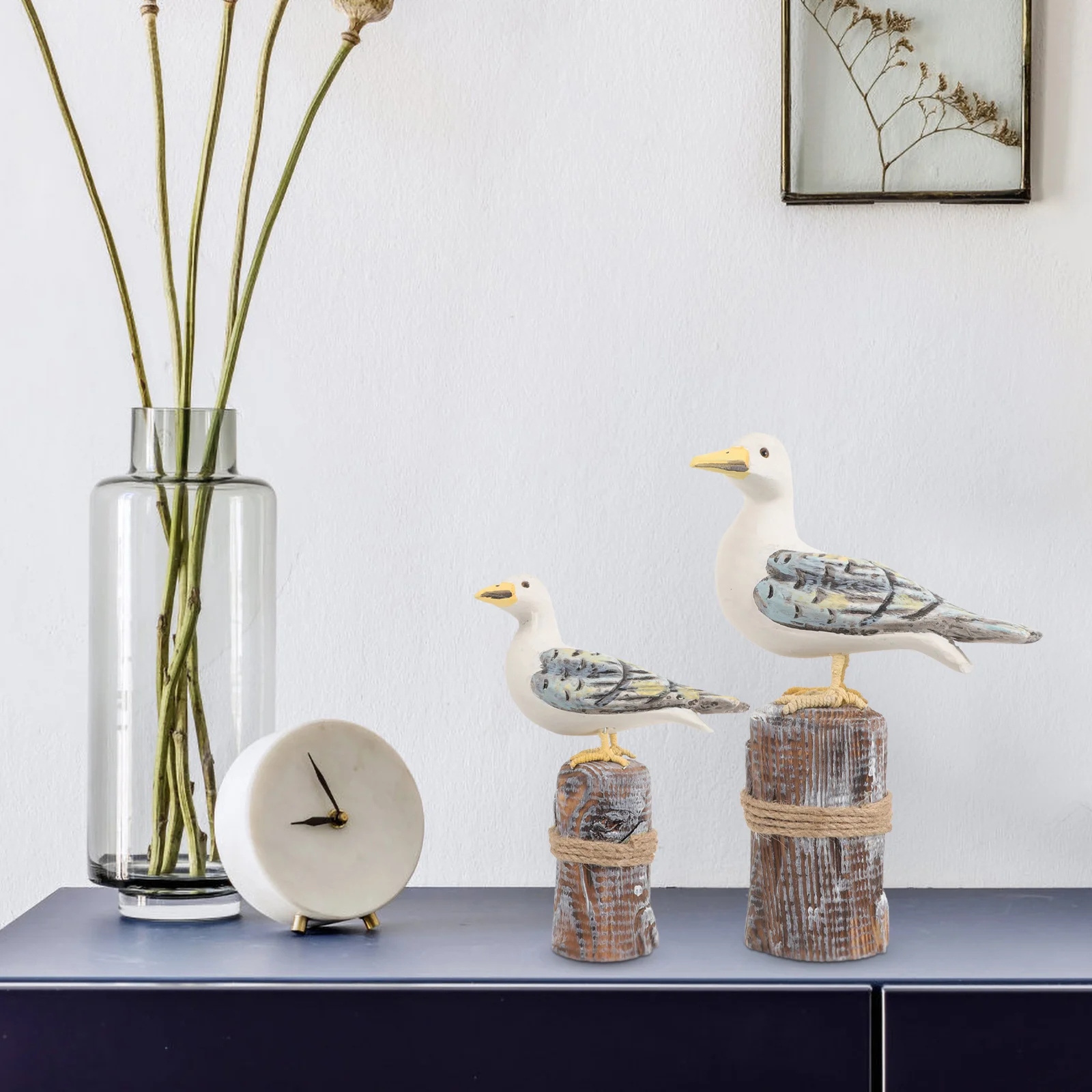 2 Pcs Decorative Bird Seaside Summer Decorations Home Seagull Sculpture Wooden Figurine
2 Pcs Decorative Bird Seaside Summer Decorations Home Seagull Sculpture Wooden Figurine