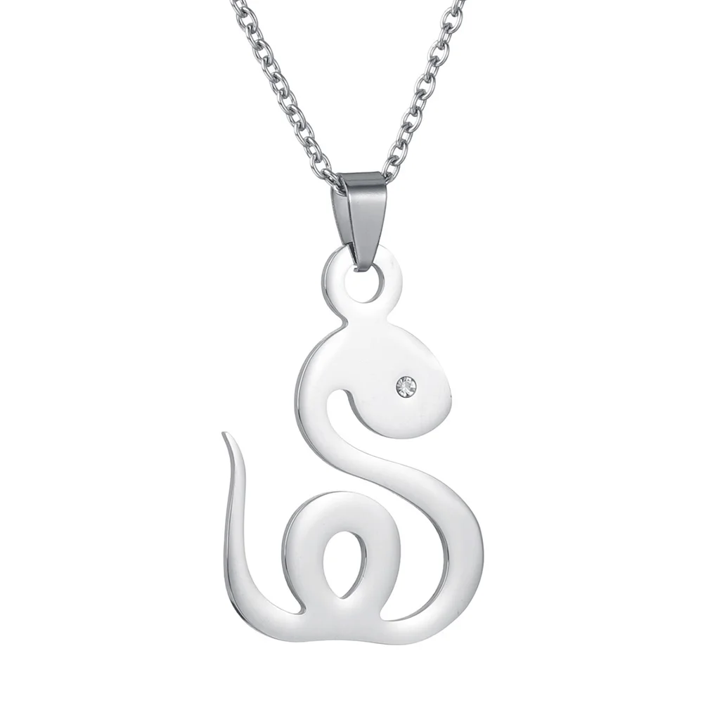 Lovely Cartoon Snake Pendant Necklace For Women Girls Birthday Sweater Chain Necklace Gifts Stainless Steel Gothic Jewelry
Lovely Cartoon Snake Pendant Necklace For Women Girls Birthday Sweater Chain Necklace Gifts Stainless Steel Gothic Jewelry