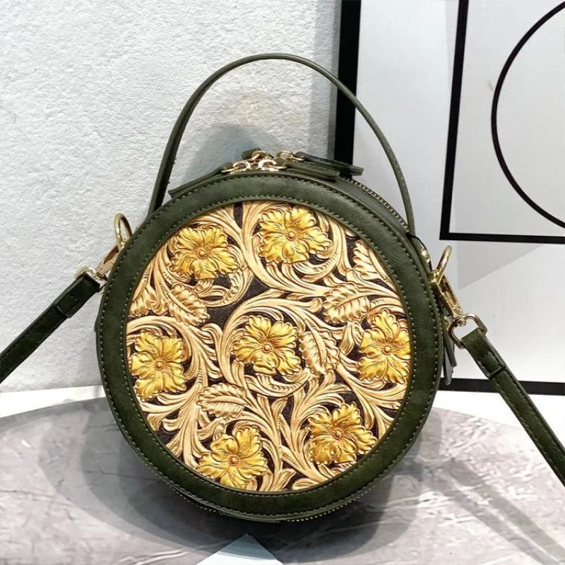 MOTAORA Embossed Circular Women Leather Handbags For Women's Bag Chinese Style Floral 2022 Retro Female Shoulder Crossbody Bags
MOTAORA Embossed Circular Women Leather Handbags For Women's Bag Chinese Style Floral 2022 Retro Female Shoulder Crossbody Bags