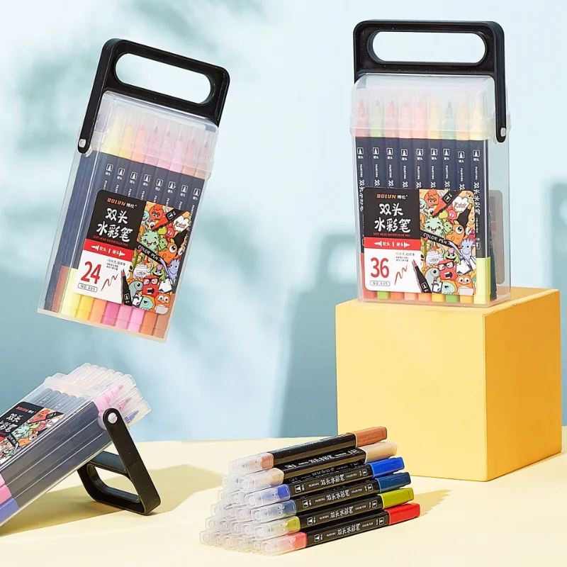 12/18/24/36pcs(box) Colors Art Markers Watercolor Brush Pen Dual Tip Brush Pens Drawing Painting Sketch Marker Pens Art Supplies
12/18/24/36pcs(box) Colors Art Markers Watercolor Brush Pen Dual Tip Brush Pens Drawing Painting Sketch Marker Pens Art Supplies