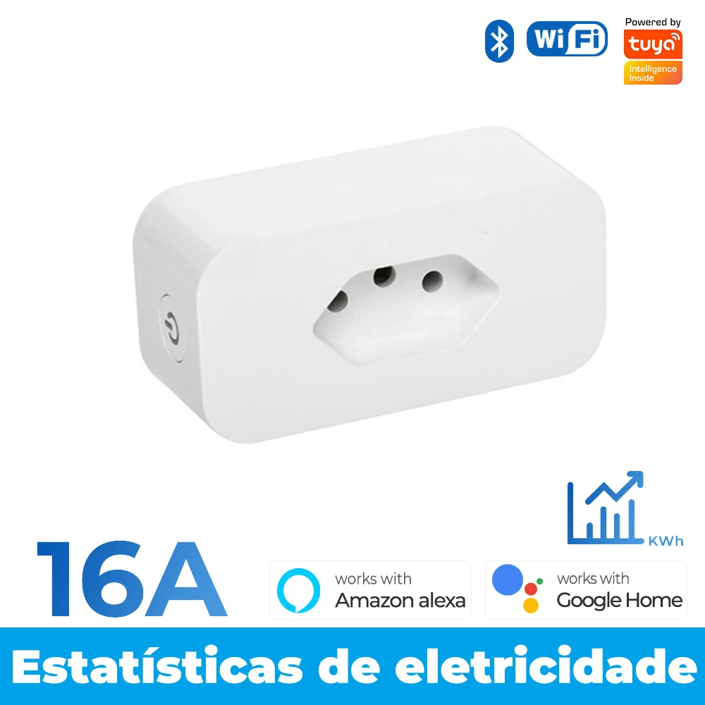 Tuya Wifi Brazil Smart Plug 16A Brasil Inteligente Socket Smart Home Automation Power Outlet Works With Alexa Google
Tuya Wifi Brazil Smart Plug 16A Brasil Inteligente Socket Smart Home Automation Power Outlet Works With Alexa Google