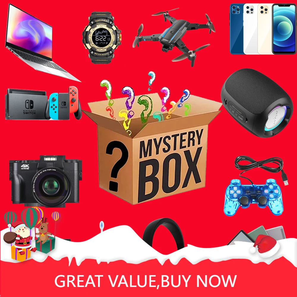 Lucky Mystery Box Most Popular Gift Box Surprise 100% Winning Random Item Electronic Digital Product High Quality Christmas Gift
Lucky Mystery Box Most Popular Gift Box Surprise 100% Winning Random Item Electronic Digital Product High Quality Christmas Gift