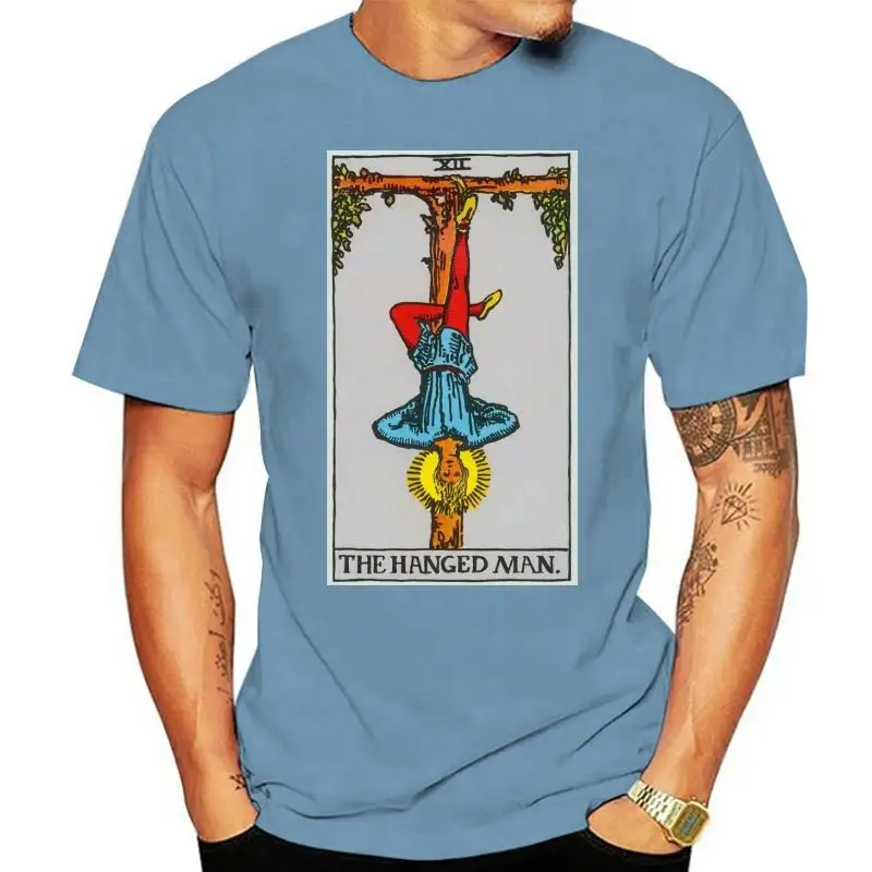 Мужская футболка с художественным логотипом The Hanged Man Tarot Card, белая хлопковая футболка, повседневная одежда
Мужская футболка с художественным логотипом The Hanged Man Tarot Card, белая хлопковая футболка, повседневная одежда