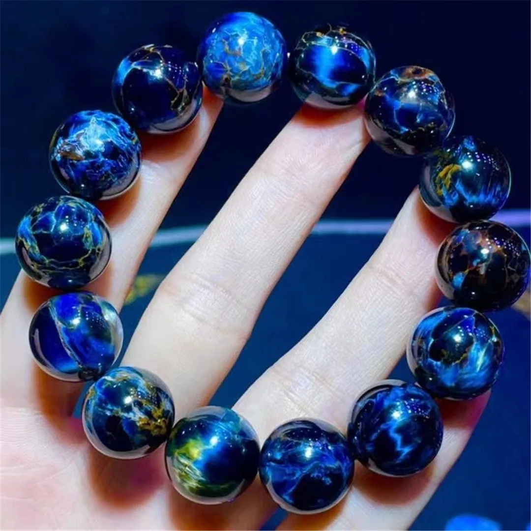 15mm Natural Blue Pietersite Stone Bracelet Jewelry For Women Men Wealth Gift Namibia Energy Beads Rare Crystal Strands AAAAA
15mm Natural Blue Pietersite Stone Bracelet Jewelry For Women Men Wealth Gift Namibia Energy Beads Rare Crystal Strands AAAAA