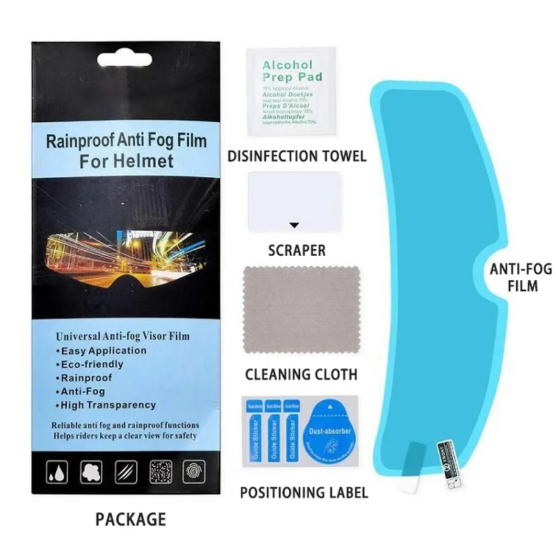 Universal Motorcycle Helmet Anti-fog Film Rainproof Film Motorcycle Helmet Lens Nano Coating Sticker Film Set Helmet Accessories
Universal Motorcycle Helmet Anti-fog Film Rainproof Film Motorcycle Helmet Lens Nano Coating Sticker Film Set Helmet Accessories