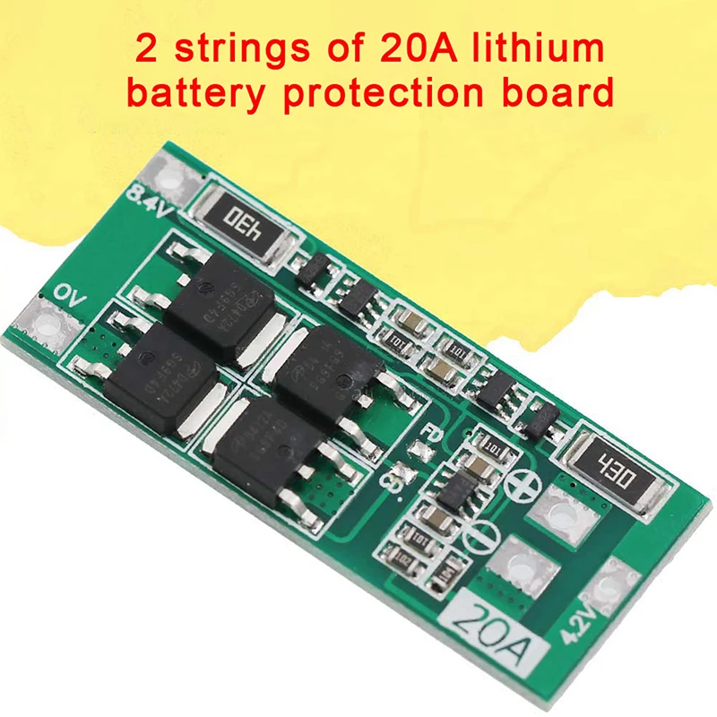 2S 20A 8.4V 18650 Polymer Lithium Battery Protection Board Balance Version Power Module
2S 20A 8.4V 18650 Polymer Lithium Battery Protection Board Balance Version Power Module