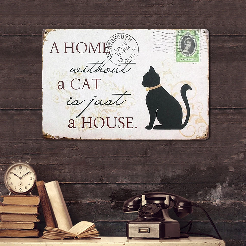 Rust Free UV Protected Vintage Metal Tin Sign Cat Plaque Weatherproof Wall Posters Iron Painting for Bar Home Bedroom Decoration
Rust Free UV Protected Vintage Metal Tin Sign Cat Plaque Weatherproof Wall Posters Iron Painting for Bar Home Bedroom Decoration