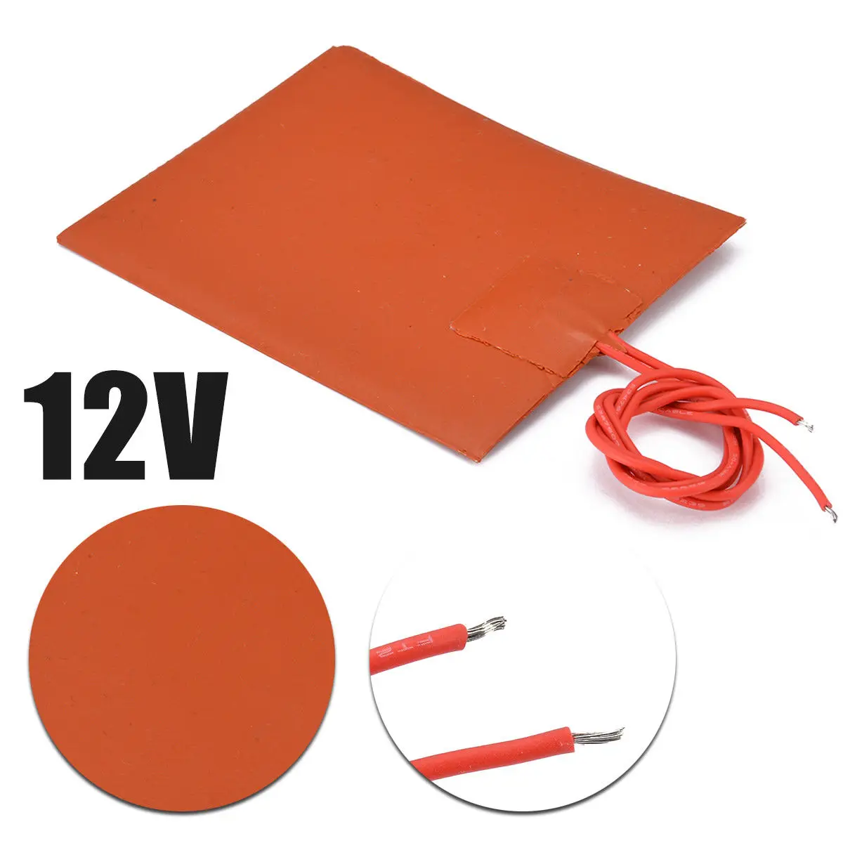 12V DC 80x100mm 20W Flexible Waterproof Silicon Heater Pad For 3D Printer Heater Heating Pad Usb Heater Calienta Pies Warmer
12V DC 80x100mm 20W Flexible Waterproof Silicon Heater Pad For 3D Printer Heater Heating Pad Usb Heater Calienta Pies Warmer