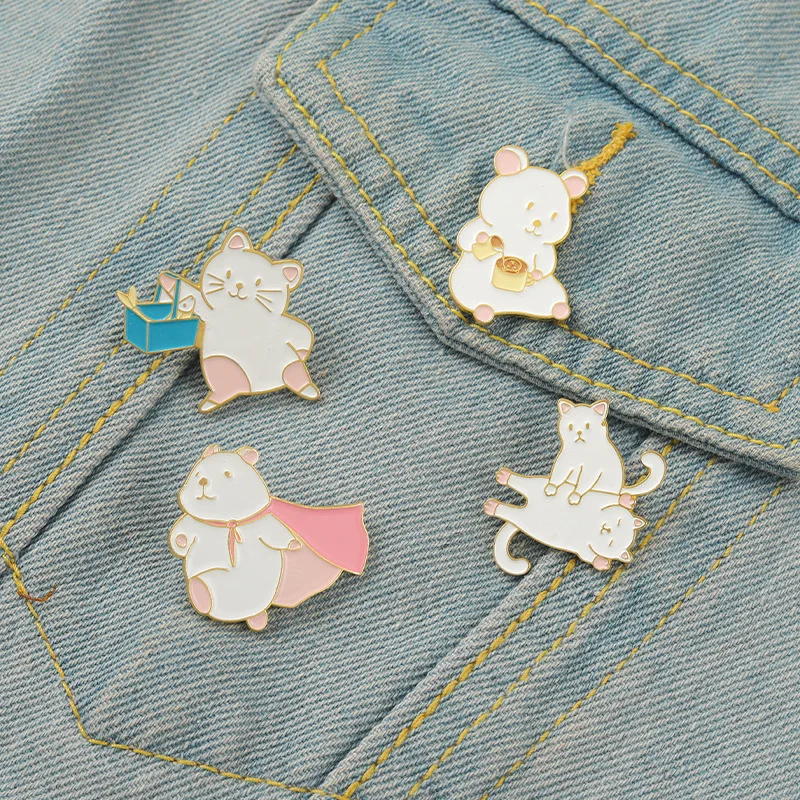 Creative Sweet Cat Brooch For Kids Girls Cartoon Animal Lapel Pin Badge Jewelry Gift Wholesale Cute Cat Brooch With Fish Basket
Creative Sweet Cat Brooch For Kids Girls Cartoon Animal Lapel Pin Badge Jewelry Gift Wholesale Cute Cat Brooch With Fish Basket