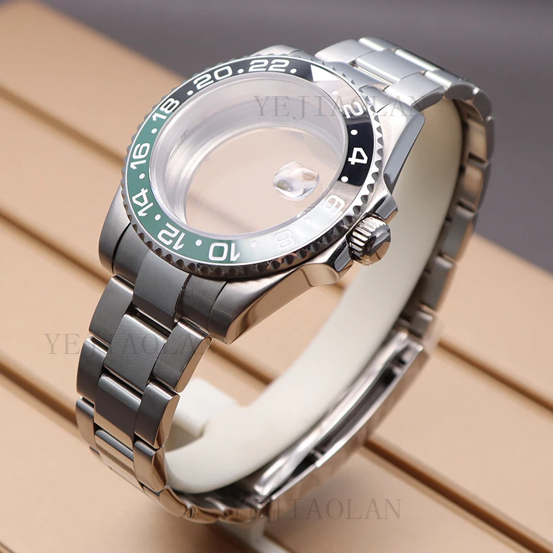 

40mm Gmt-master Case Watchband Watches Parts For Seiko nh34 nh35 nh36 nh38 Miyota 8215 Movement 28.5mm Dial 38mm Ceramic Bezel