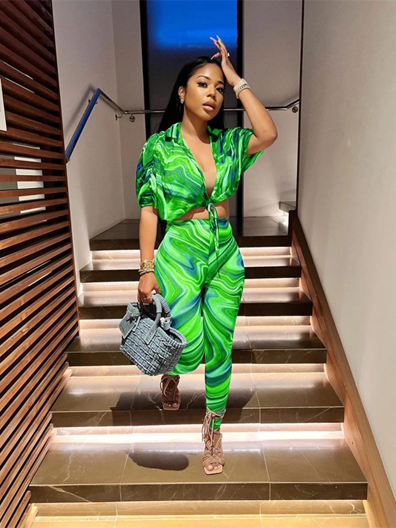 Ripple Print Two 2 Piece Sets Womens Outfits Autumn Clothes Sexy Lace Up V Neck Crop Top Legging Pants Suit Tracksuit Streetwear
Ripple Print Two 2 Piece Sets Womens Outfits Autumn Clothes Sexy Lace Up V Neck Crop Top Legging Pants Suit Tracksuit Streetwear