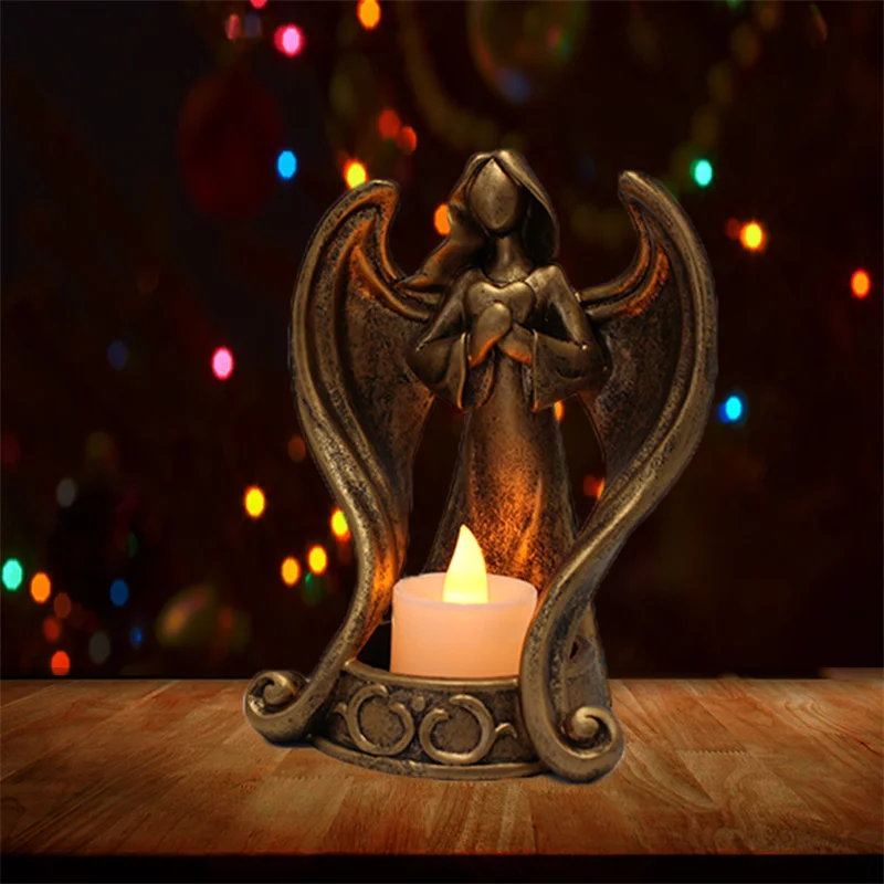 Nordic Style Angel Candle Holder With Electronic Candle Resin Table Ornaments Home Desktop Crafts Ornaments For Home Decoration
Nordic Style Angel Candle Holder With Electronic Candle Resin Table Ornaments Home Desktop Crafts Ornaments For Home Decoration