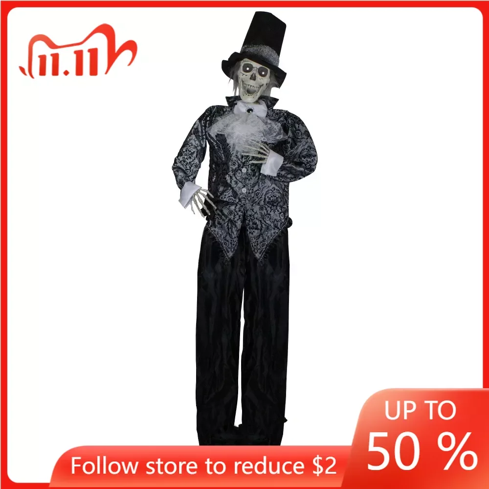 Украшение на Хэллоуин для жениха с черно-белым светом, 6 дюймов, украшения на Хэллоуин для дома
Украшение на Хэллоуин для жениха с черно-белым светом, 6 дюймов, украшения на Хэллоуин для дома