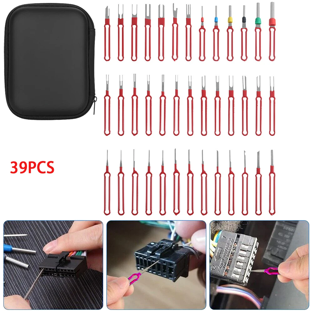 39Pcs/SET Wire Terminal Removal Tools Terminal Removal Tool Kit Depinning Tool For Electrical Connector Pin Removal
39Pcs/SET Wire Terminal Removal Tools Terminal Removal Tool Kit Depinning Tool For Electrical Connector Pin Removal