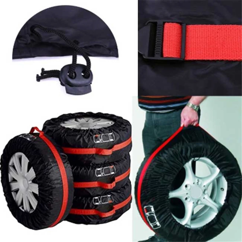 4pcs Car Tire Protection Cover Spare Tire Cover Snow Tire Dust Cover Convenient Collection Universal Tire Storage Bag
4pcs Car Tire Protection Cover Spare Tire Cover Snow Tire Dust Cover Convenient Collection Universal Tire Storage Bag