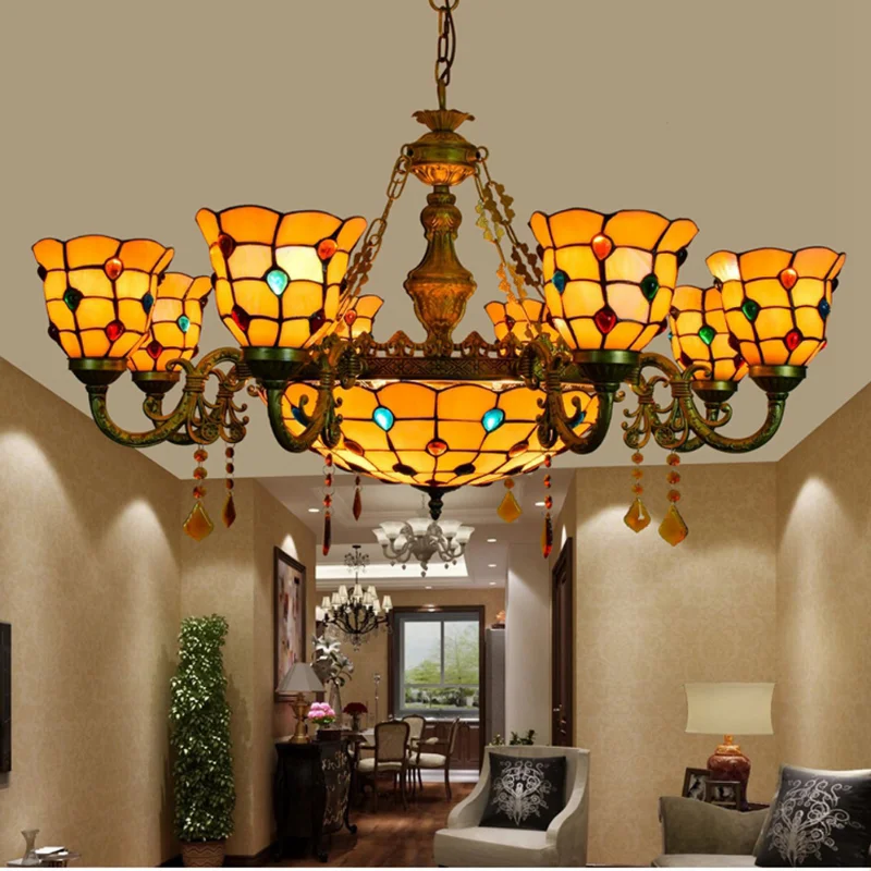 Pendant Lights 2023 New led Tiffany Glass Alloy Crystal LED Lamp LED LightingFor Dinning Room Foyer Chandeliers Retro Decoration
Pendant Lights 2023 New led Tiffany Glass Alloy Crystal LED Lamp LED LightingFor Dinning Room Foyer Chandeliers Retro Decoration