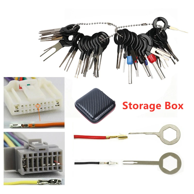 11/18/26Pcs Car Terminal Removal Repair Tools Electrical Wiring Crimp Connector Pin Extractor Kit Keys Automotive Plug Pullers
11/18/26Pcs Car Terminal Removal Repair Tools Electrical Wiring Crimp Connector Pin Extractor Kit Keys Automotive Plug Pullers