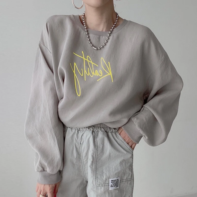 Autumn Loose Casual Round Letter Print Woman Tshirts Puff Long Sleeve Sweatshirts Hoodies 2022 New Tops Graphic Tee
Autumn Loose Casual Round Letter Print Woman Tshirts Puff Long Sleeve Sweatshirts Hoodies 2022 New Tops Graphic Tee