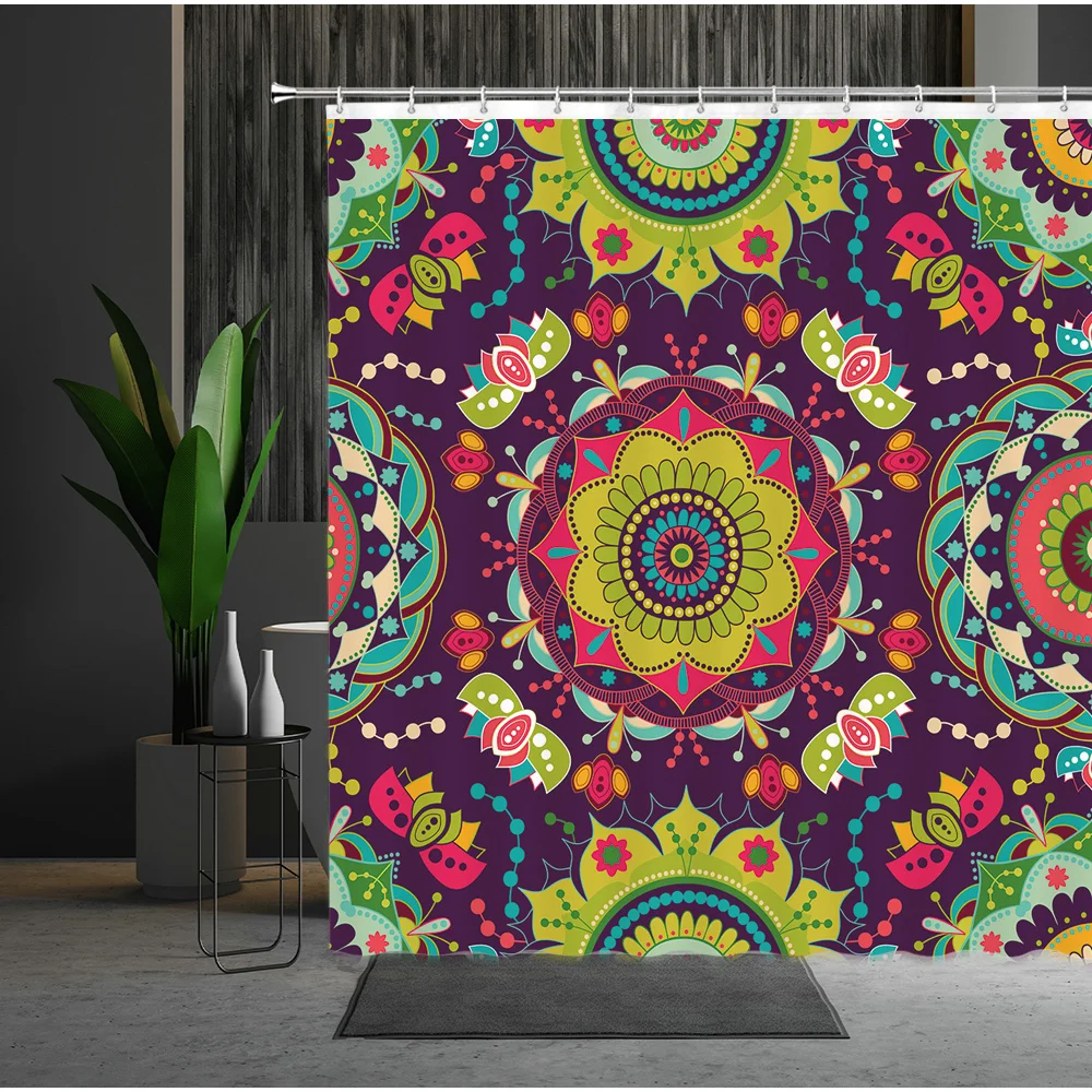Boho Classic Style Shower Curtain Mandala Pattern Pattern Waterproof Polyester Bathroom Curtain cortina de la ducha
Boho Classic Style Shower Curtain Mandala Pattern Pattern Waterproof Polyester Bathroom Curtain cortina de la ducha