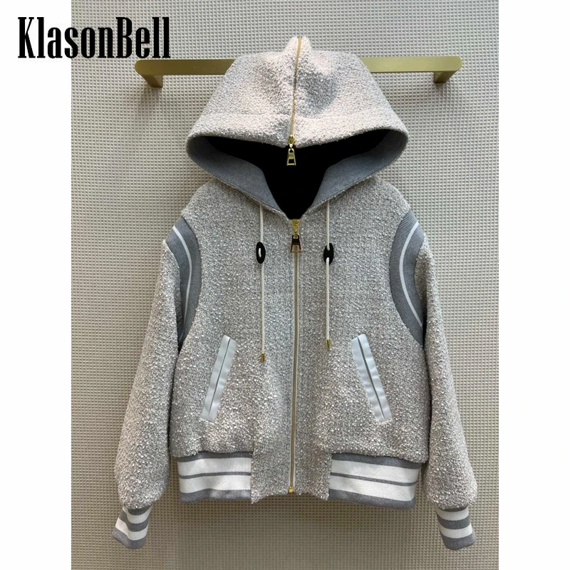 12.7 KlasonBell Tweed Hooded Jacket Women Drawstring Quilted Argyle Lining Thick Zipper Outerwear
12.7 KlasonBell Tweed Hooded Jacket Women Drawstring Quilted Argyle Lining Thick Zipper Outerwear