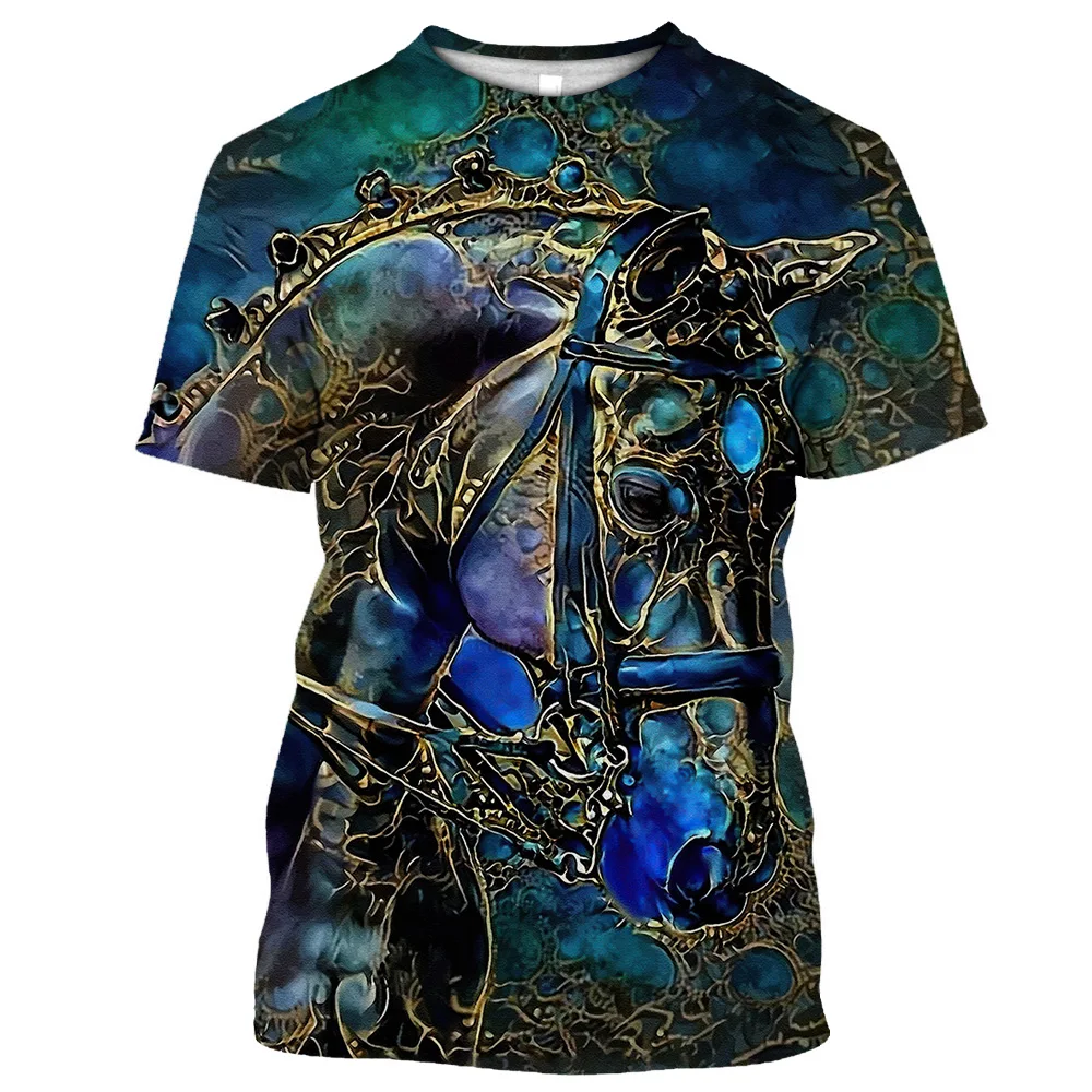 Fashion Personality Horse Print Men's T-shirt 3D O Neck Oversized Short Sleeve Quick Dry Shirt Casual Clothing Punk Streetwear
Fashion Personality Horse Print Men's T-shirt 3D O Neck Oversized Short Sleeve Quick Dry Shirt Casual Clothing Punk Streetwear