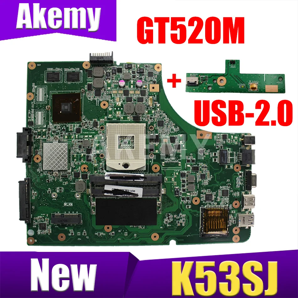 JIANSU NEW motherboard For ASUS K53SC X53S K53SV K53SM K53SJ P53Sj Laptop mainboard HM65 GT520M-GPU USB-2.0
JIANSU NEW motherboard For ASUS K53SC X53S K53SV K53SM K53SJ P53Sj Laptop mainboard HM65 GT520M-GPU USB-2.0