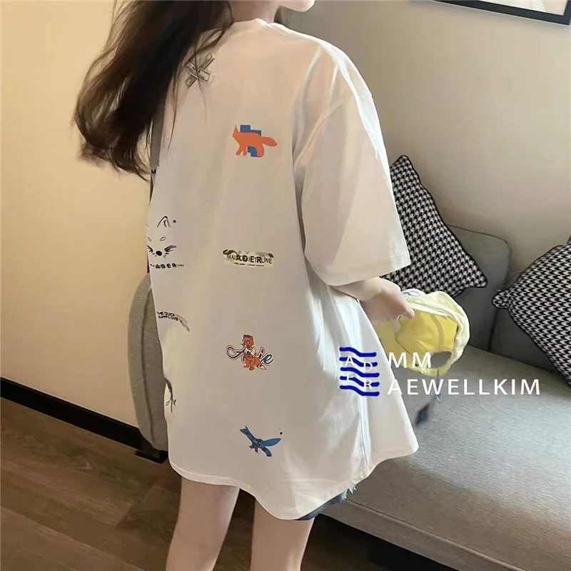 2022 Summer Cartoon Fox Print Loose Cotton Ader Error Short Sleeve Couple t-Shirt Black And White 3d shirts MEN Tees Short Tops
2022 Summer Cartoon Fox Print Loose Cotton Ader Error Short Sleeve Couple t-Shirt Black And White 3d shirts MEN Tees Short Tops