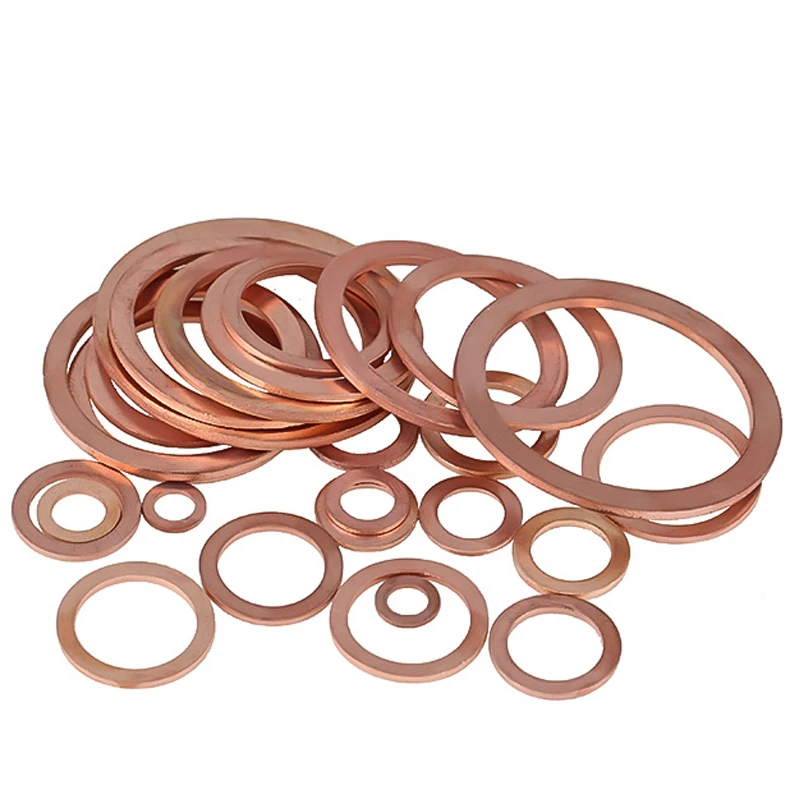 

M5 M6 M8 M10 M12 M14 M16 M20 M22 M24 Copper Gaskets Brass Round Screws Metal Flat Washers Gaskets for Marine Watches Fasteners