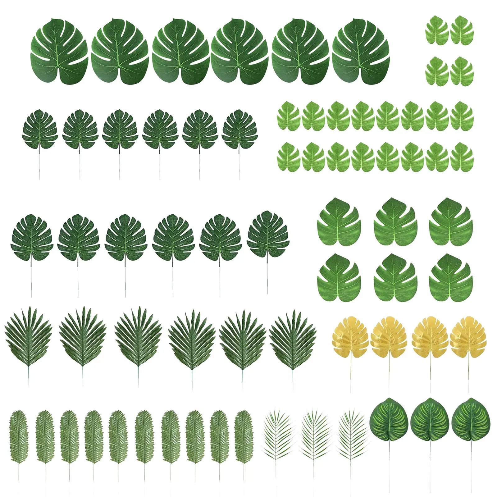 70pcs Artificial Tropical Palm Leaves Decoration 10 Types Green Tropical Fake Plants Summer Wedding Birthday Home Table Decor
70pcs Artificial Tropical Palm Leaves Decoration 10 Types Green Tropical Fake Plants Summer Wedding Birthday Home Table Decor