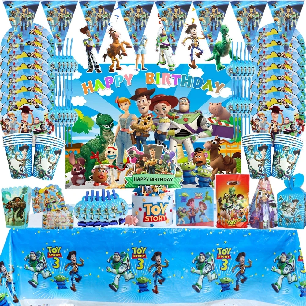 Disney Toy Story Birthday Party Balloons Banner Background Decoration Disposable Tableware Cup Plate Set Baby Shower Supplies
Disney Toy Story Birthday Party Balloons Banner Background Decoration Disposable Tableware Cup Plate Set Baby Shower Supplies