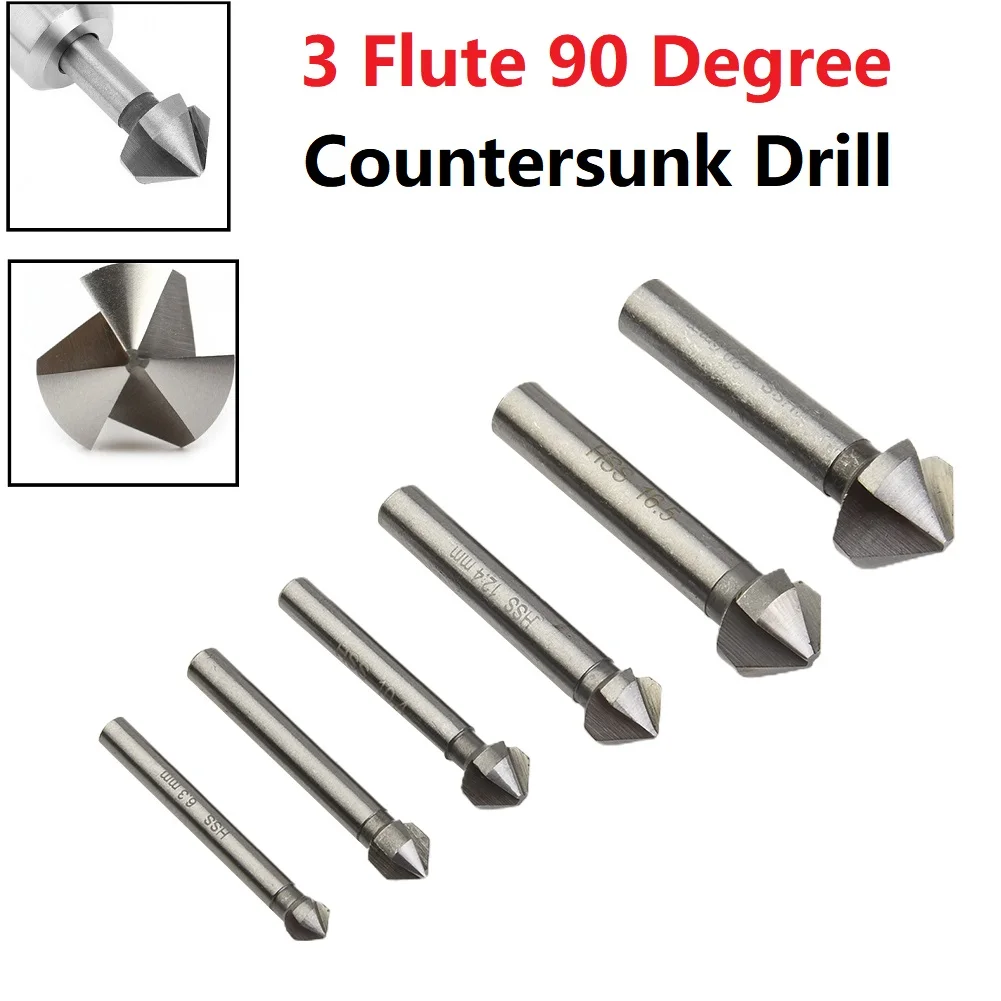 3 Flutes Countersink Drill Bit 90 Degree Chamfering Tools Chamfer Cutter 6.3-20.5mm For Workpieces With Hardness Less Than 65HRC
3 Flutes Countersink Drill Bit 90 Degree Chamfering Tools Chamfer Cutter 6.3-20.5mm For Workpieces With Hardness Less Than 65HRC