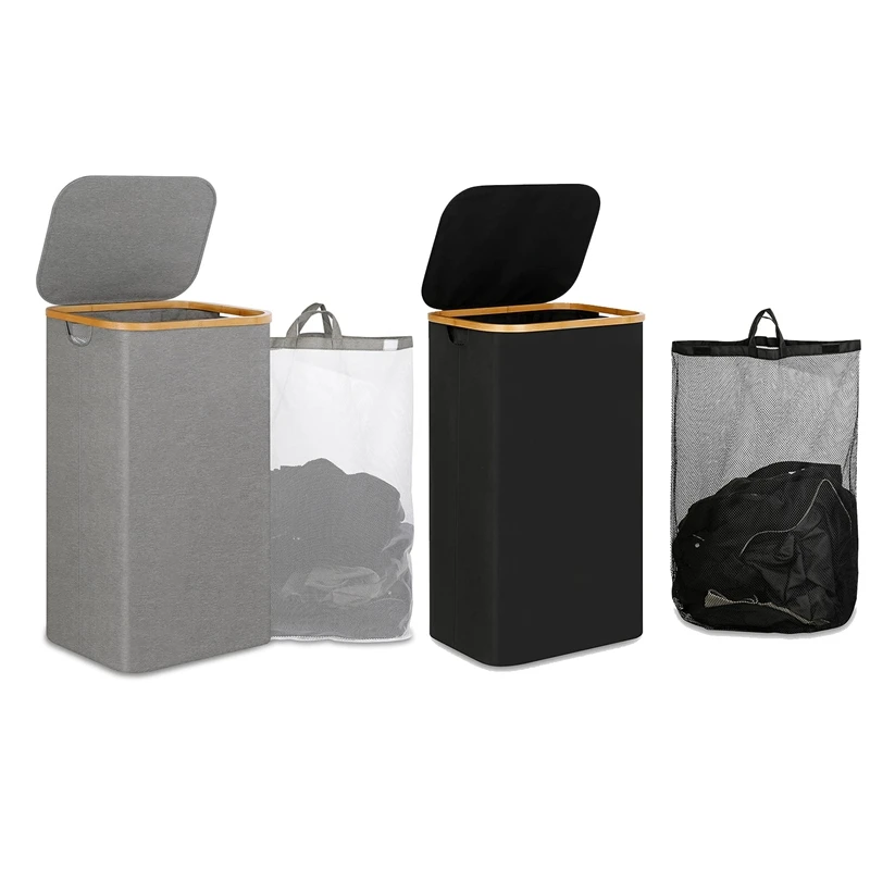 1 Piece 110L Laundry Hamper Collapsible Laundry Basket With Handle And Lid With Removable Inner Bag For Clothes Toys Grey
1 Piece 110L Laundry Hamper Collapsible Laundry Basket With Handle And Lid With Removable Inner Bag For Clothes Toys Grey