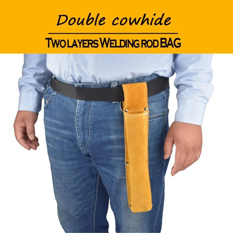 Welding Rod Bag Cowhide Leather Welding Rod Holder Bag Anti Cut and Durable Storage Tool Bag with Adjustable Belt
Welding Rod Bag Cowhide Leather Welding Rod Holder Bag Anti Cut and Durable Storage Tool Bag with Adjustable Belt