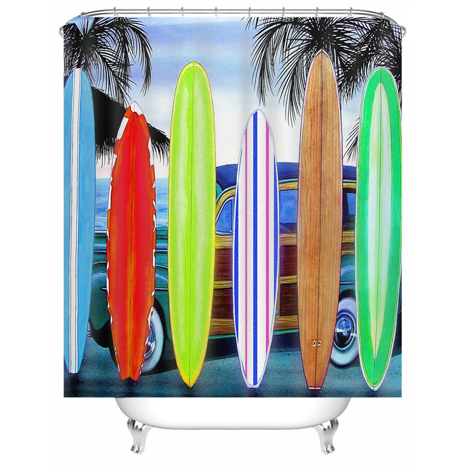 Abstract Shower Curtain Polyester Skateboard & Car Blue Green Mold Mildew Resistant Waterproofwith Rustproof Grommets Hooks
Abstract Shower Curtain Polyester Skateboard & Car Blue Green Mold Mildew Resistant Waterproofwith Rustproof Grommets Hooks