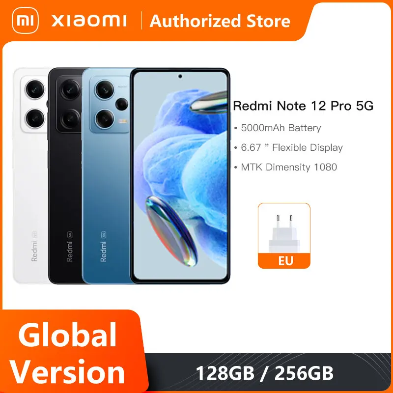 Xiaomi Redmi Note 12 Pro 5G Global Version 6 ГБ + 128 ГБ Камера OIS 120 Гц AMOLED-дисплей 67 Вт Зарядное устройство
Xiaomi Redmi Note 12 Pro 5G Global Version 6 ГБ + 128 ГБ Камера OIS 120 Гц AMOLED-дисплей 67 Вт Зарядное устройство