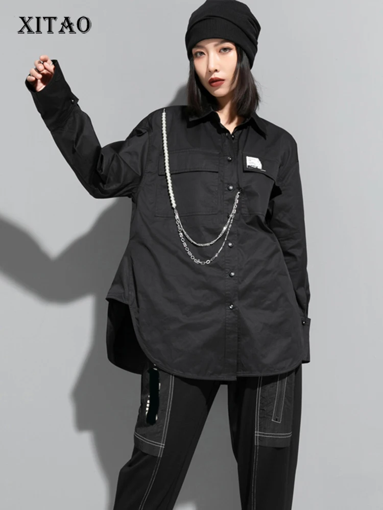 XITAO Single Breasted Casual Shirt Personality Fashion Loose Turn-down Collar Full Sleeve Woman Shirt Korea Winter New SMH1401
XITAO Single Breasted Casual Shirt Personality Fashion Loose Turn-down Collar Full Sleeve Woman Shirt Korea Winter New SMH1401