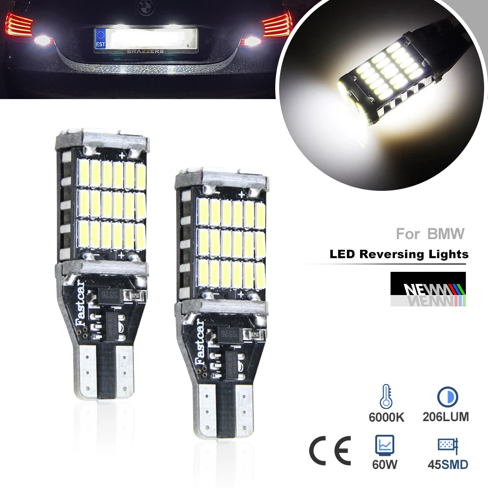 2x Canbus T15 W16W LED Bulbs Reverse Lights 4014SMD Car LED Back Up Rear Lamp For BMW 5 Series E60 E61 F10 F11 F07 Mini Cooper
2x Canbus T15 W16W LED Bulbs Reverse Lights 4014SMD Car LED Back Up Rear Lamp For BMW 5 Series E60 E61 F10 F11 F07 Mini Cooper