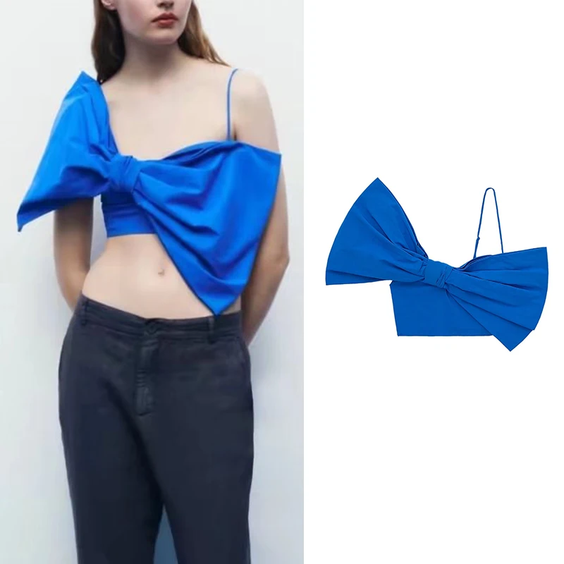 2022 Fashion Women Blue Bow Bralette Camis Crop Top Strap Sleeveless Backless Short Shirts Tops HH6904
2022 Fashion Women Blue Bow Bralette Camis Crop Top Strap Sleeveless Backless Short Shirts Tops HH6904
