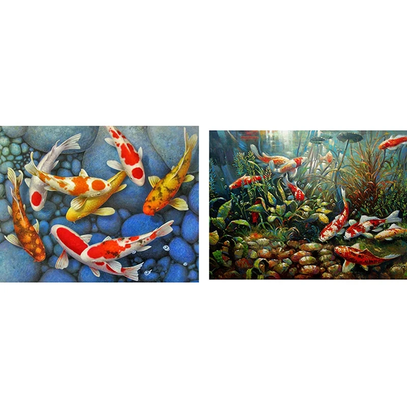 2 Set 5D Diamond Painting Cross Stitch Home Decoration, Carp Koi Fish & Carp Landscape Flower
2 Set 5D Diamond Painting Cross Stitch Home Decoration, Carp Koi Fish & Carp Landscape Flower