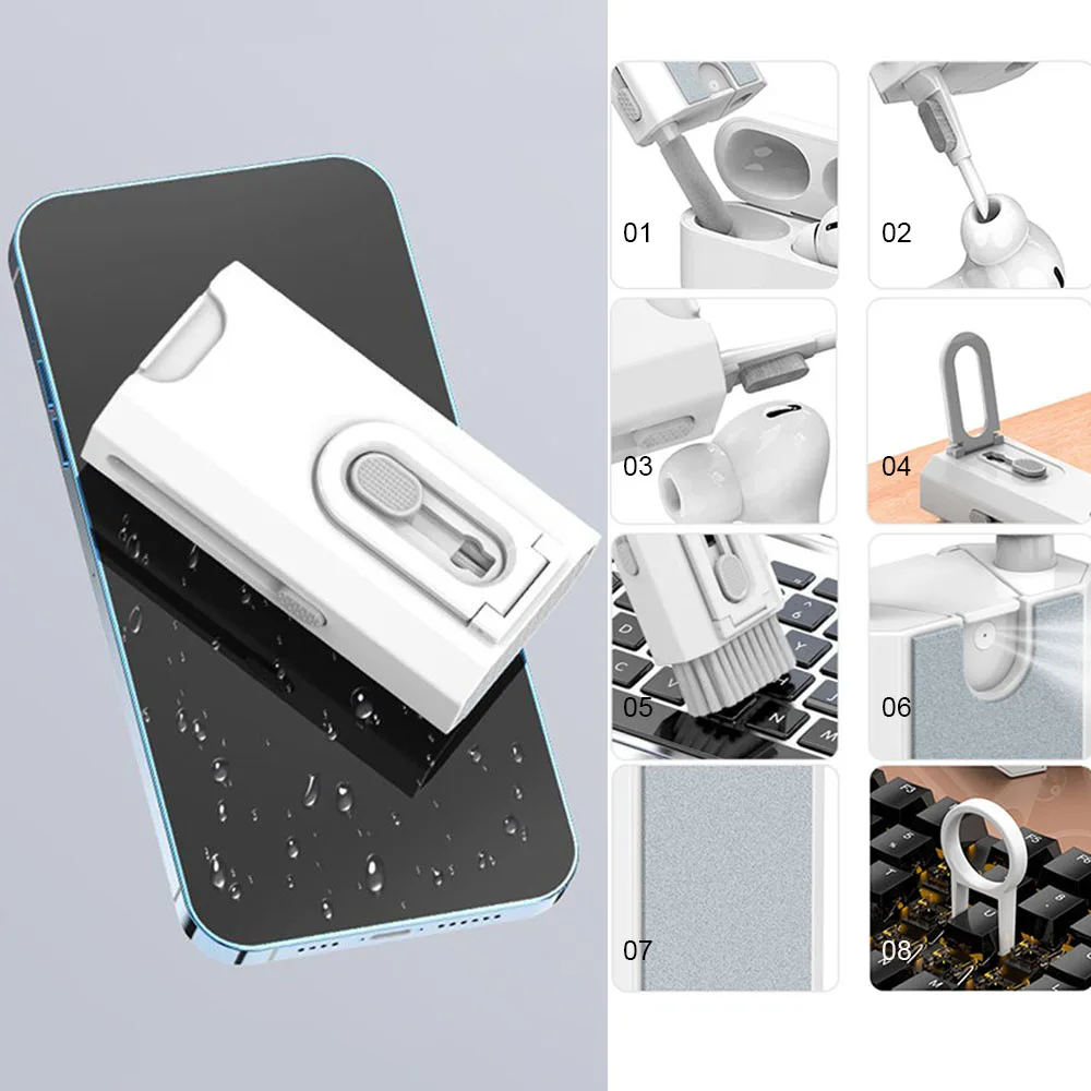 8 In 1 Multi-purpose Screen Cleaner Kit Keyboard Computer Camera Screen Earphone Phone Cleaning Tools Holder Digital Dust Wiper
8 In 1 Multi-purpose Screen Cleaner Kit Keyboard Computer Camera Screen Earphone Phone Cleaning Tools Holder Digital Dust Wiper